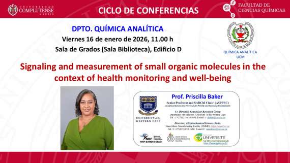 "Signaling and measurement of small organic molecules in the context of health monitoring and well-being" por Prof. Priscilla Baker